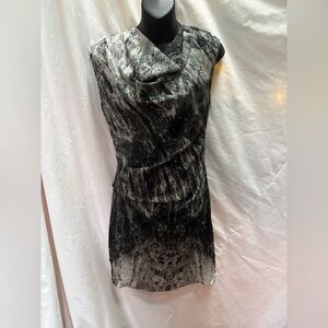 Helmut Lang Monochrome Patterned Dress size 4